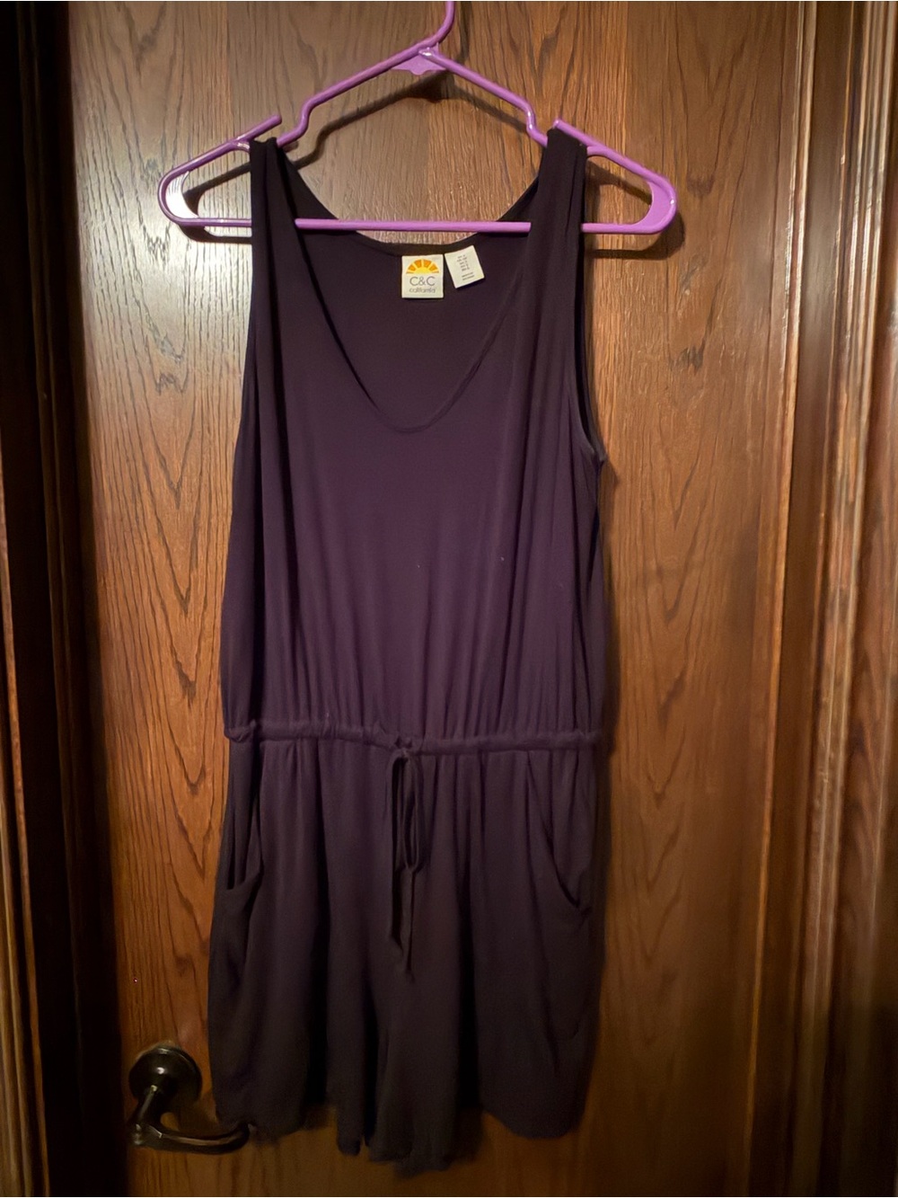 C&C California Black Sleeveless Romper